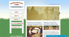Desktop Screenshot of bendermountainfarm.com